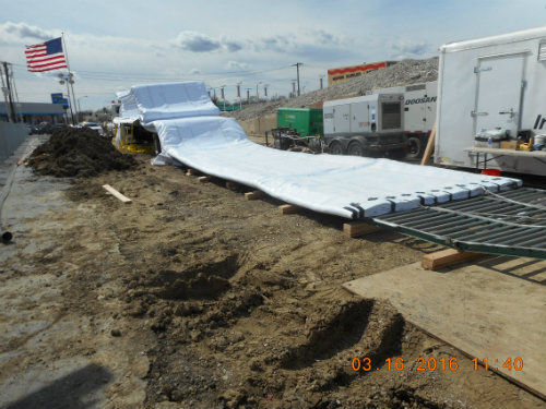 Preparing to install sewer liner